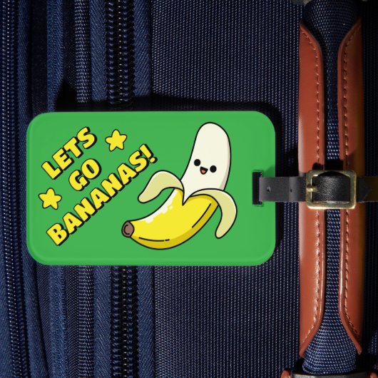Étiquette À Bagage Allons Bananes ! Vert Kelly (Insitu Rectoal 4)