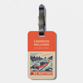 Étiquette À Bagage Allons en bateau (Dos Vertical)