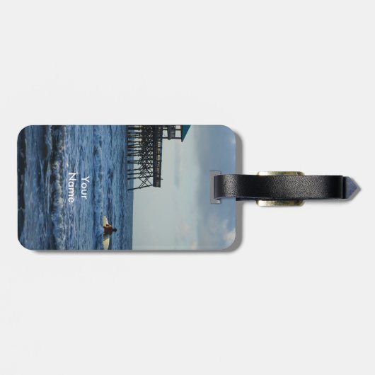 Étiquette À Bagage Allons surfer (Dos horizontal)