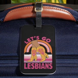 Étiquette À Bagage Allons-y Lesbiennes Mois de la fierté LGBTQ Cowgir