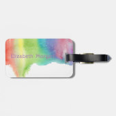 Étiquette À Bagage Aloha Hawaiian Ananas, Aquarelle (Dos horizontal)