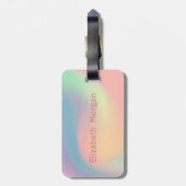 Étiquette À Bagage Aloha Hawaiian coloré ananas Holographique (Dos Vertical)