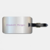 Étiquette À Bagage Aloha Hawaiian Parties scintillant Turtle, Argent (Dos horizontal)