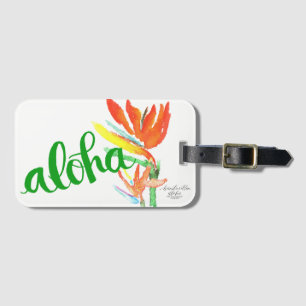 Étiquette À Bagage Aloha l'oiseau du bagage/du sac de paradis