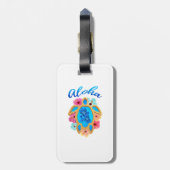 Étiquette À Bagage Aloha tortue de mer tropicale de Honu (Dos Vertical)