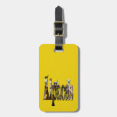 Étiquette À Bagage Alpaca jaune, (Devant Vertical)