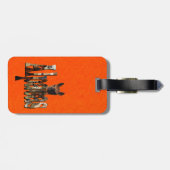 Étiquette À Bagage Alpaca orange, (Dos horizontal)