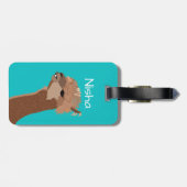 Étiquette À Bagage Alpaca Voyage Vacances Personnalisé (Dos horizontal)