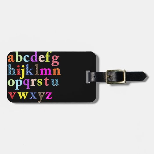 Étiquette À Bagage Alphabet (Devant horizontal)