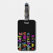 Étiquette À Bagage Alphabet (Dos Vertical)