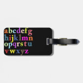 Étiquette À Bagage Alphabet (Dos horizontal)