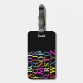 Étiquette À Bagage Alphabet (Dos Vertical)