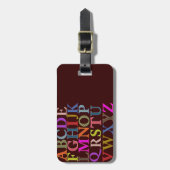 Étiquette À Bagage Alphabet (Devant Vertical)