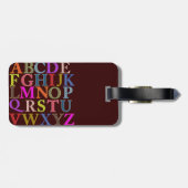 Étiquette À Bagage Alphabet (Dos horizontal)