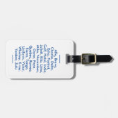 Étiquette À Bagage alphabet phonétique "OTAN", Alfa à Zulu (Devant horizontal)