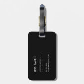 ÉTIQUETTE À BAGAGE ALPHABÈTES FLORAUX BLEUS DOUX NOM LETTRE I (Dos Vertical)