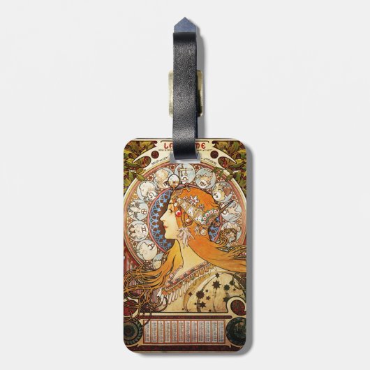 Étiquette À Bagage Alphonse Mucha Zodiac (Dos Vertical)