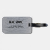 Étiquette À Bagage Aluminium brushed metal structure (Dos horizontal)