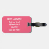 Étiquette À Bagage Amant fait sur commande de crème glacée des textes (Dos horizontal)