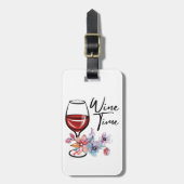 Étiquette À Bagage amateur de vin, éditable (Devant Vertical)