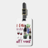Étiquette À Bagage amateur de vin, éditable (Devant Vertical)