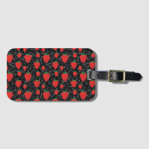Étiquette À Bagage Amateurs de Fruits Rouges de Fraise Élégants