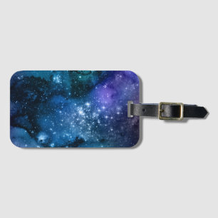 Étiquette À Bagage Amateurs de galaxie Starry Space Blue Sky White Sp
