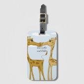 Étiquette À Bagage Amateurs de girafe adorables (Devant Vertical)