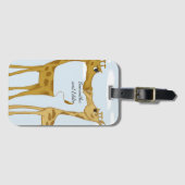 Étiquette À Bagage Amateurs de girafe adorables (Devant Horizontal)