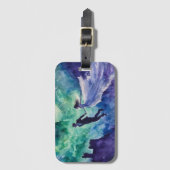 Étiquette À Bagage Amateurs de vol - Peinture aquarelle (Devant Vertical)