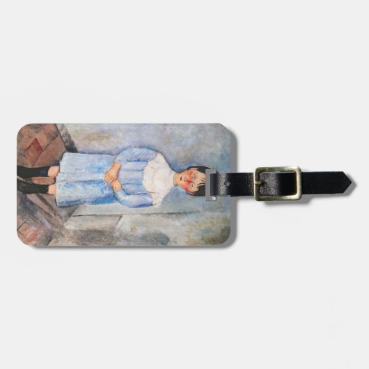 Étiquette À Bagage Amedeo Modigliani - Petite fille en bleu (Devant horizontal)