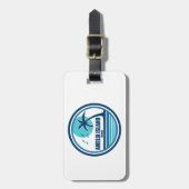 Étiquette À Bagage Amelia Island Floride Palm Tree Birds (Devant Vertical)