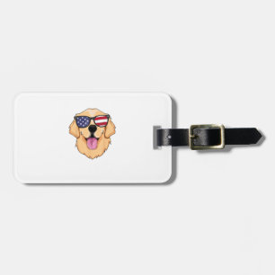 Étiquette À Bagage America Golden Retriever 4 juillet pour hommes gar