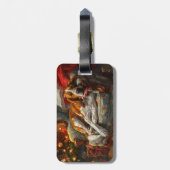 Étiquette À Bagage American English Foxhound Chien Festif de Noël (Dos Vertical)