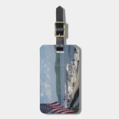 Étiquette À Bagage American Flag at Marina at Lake Arrowhead (Devant Vertical)