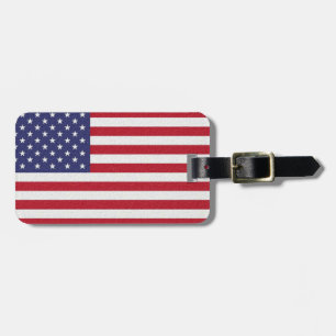 Étiquette À Bagage American Flag et informations personnelles