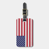Étiquette À Bagage American Flag et informations personnelles (Devant Vertical)