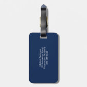 Étiquette À Bagage American Flag Patriotique Nom Voyage (Dos Vertical)