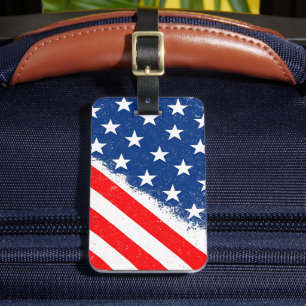Étiquette À Bagage American Flag Shirt USA Patriotique Star Stripes