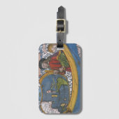 Étiquette À Bagage Amerigo Vespucci Explorer sur une carte des Amériq (Devant Vertical)