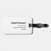 Étiquette À Bagage Améthyste Violet Et Agate Abstrait Or (Dos horizontal)