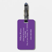 Étiquette À Bagage Améthyste violette (Dos Vertical)