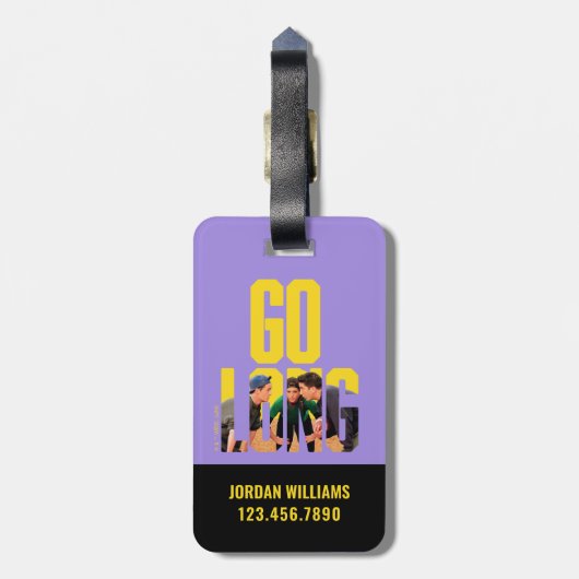 Étiquette À Bagage AMIS™ | Aller long devis (Dos Vertical)