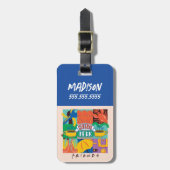 Étiquette À Bagage AMIS™ | Central Perk Vibrant Graphic (Devant Vertical)