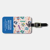 Étiquette À Bagage AMIS™ | Central Perk Vibrant Motif café (Devant horizontal)