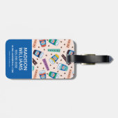 Étiquette À Bagage AMIS™ | Central Perk Vibrant Motif café (Dos horizontal)