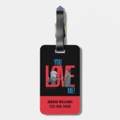 Étiquette À Bagage AMIS™ | Citation You Love Me (Dos Vertical)