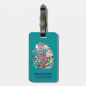 Étiquette À Bagage AMIS™ | Collage de dessin (Dos Vertical)