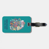 Étiquette À Bagage AMIS™ | Collage de dessin (Dos horizontal)