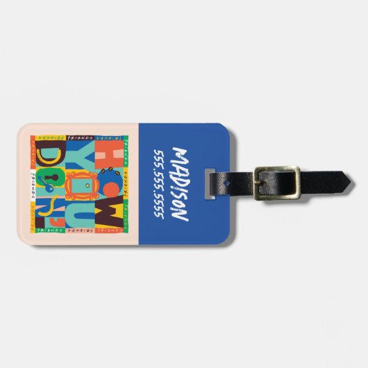 Étiquette À Bagage AMIS™ | Comment faire' - Graphisme dynamique (Devant horizontal)